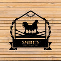 Personalized Metal Chicken Coop Sign