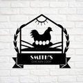 Personalized Metal Chicken Coop Sign