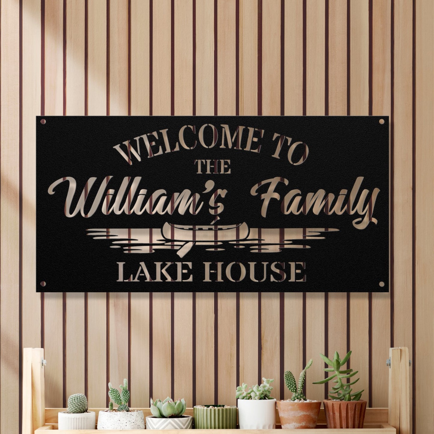 Personalized Metal Lake House Sign - Welcome To The Lake House