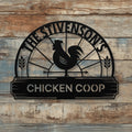 Personalized Metal Chicken Coop Sign - The Stivenson's Coop