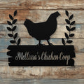 Personalized Metal Chicken Coop Sign - Mellissa's Chiken Coop