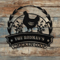 Personalized Metal Chicken Coop Sign - The Rodman's Coop