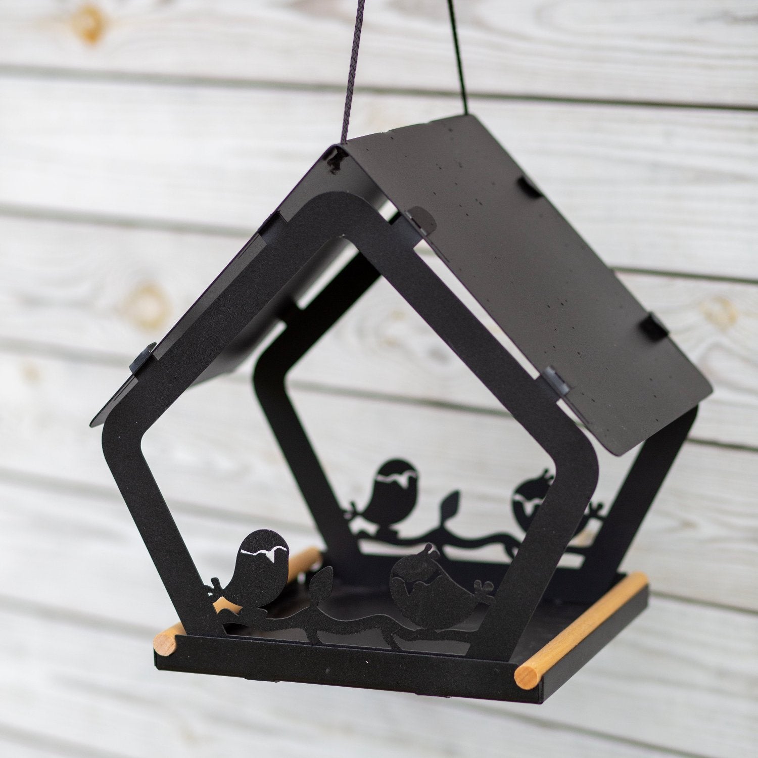 MOODBLESK ™ METAL BIRD FEEDER WITH WALL MOUNT AND HANGING OPTION