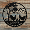 Personalized Metal Chicken Coop Sign - Roosters and Chickens