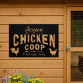 Personalized Metal Chicken Coop Sign - Jessica Coop