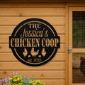 Personalized Metal Chicken Coop Sign - Jessica's Coop #1