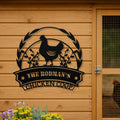 Personalized Metal Chicken Coop Sign - The Rodman's Coop