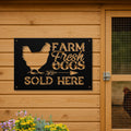 Personalized Metal Chicken Coop Sign - Farm Fresh Eggs