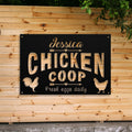 Personalized Metal Chicken Coop Sign - Jessica Coop
