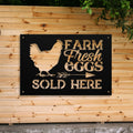 Personalized Metal Chicken Coop Sign - Farm Fresh Eggs