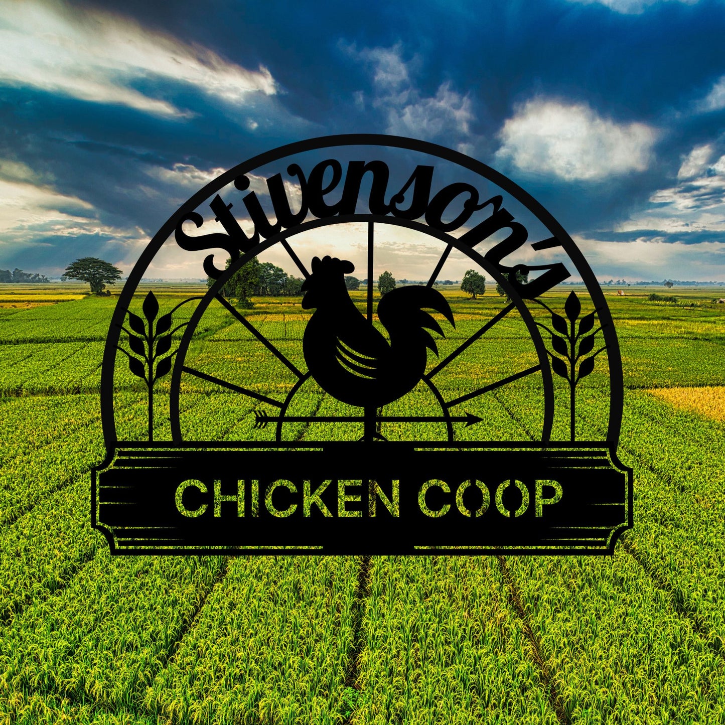 Custom Metal Chicken Coop Sign