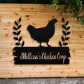 Personalized Metal Chicken Coop Sign - Mellissa's Chiken Coop