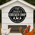 Personalized Metal Chicken Coop Sign - Jessica's Coop #1