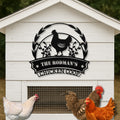 Personalized Metal Chicken Coop Sign - The Rodman's Coop