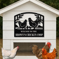 Personalized Metal Chicken Coop Sign - Welcome To The Brown's Chicken Coop
