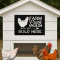 Personalized Metal Chicken Coop Sign - Farm Fresh Eggs