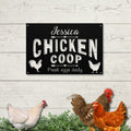 Personalized Metal Chicken Coop Sign - Jessica Coop