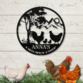 Personalized Metal Chicken Coop Sign - Roosters and Chickens