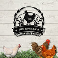 Personalized Metal Chicken Coop Sign - The Rodman's Coop