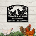 Personalized Metal Chicken Coop Sign - Welcome To The Brown's Chicken Coop