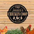 Personalized Metal Chicken Coop Sign - Jessica's Coop #1