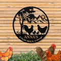 Personalized Metal Chicken Coop Sign - Roosters and Chickens