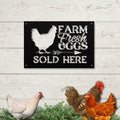Personalized Metal Chicken Coop Sign - Farm Fresh Eggs