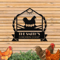 Personalized Metal Chicken Coop Sign -The Smith's Coop