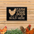 Personalized Metal Chicken Coop Sign - Farm Fresh Eggs