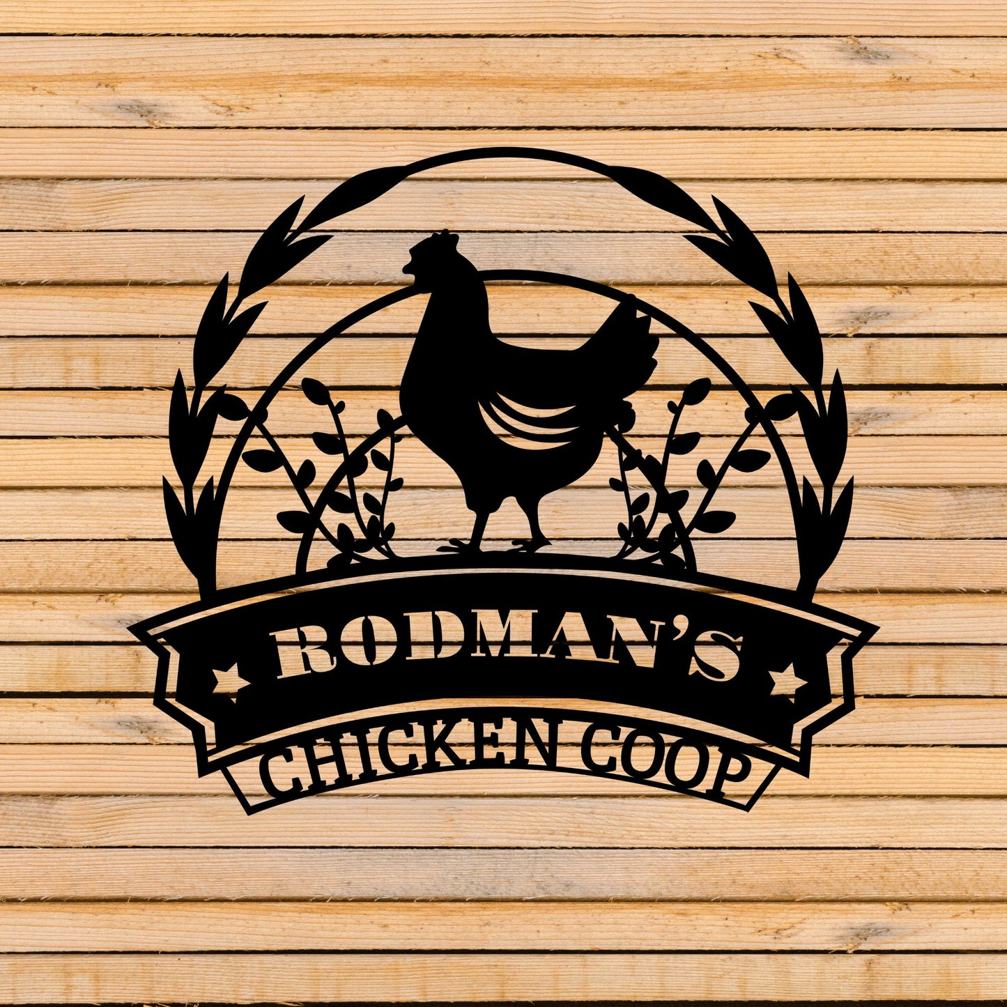 Personalized Metal Chicken Coop Sign