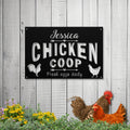 Personalized Metal Chicken Coop Sign - Jessica Coop
