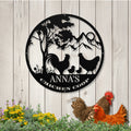 Personalized Metal Chicken Coop Sign - Roosters and Chickens