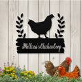 Personalized Metal Chicken Coop Sign - Mellissa's Chiken Coop