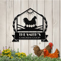 Personalized Metal Chicken Coop Sign -The Smith's Coop