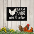 Personalized Metal Chicken Coop Sign - Farm Fresh Eggs