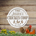 Personalized Metal Chicken Coop Sign - Jessica's Coop #1