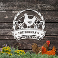 Personalized Metal Chicken Coop Sign - The Rodman's Coop