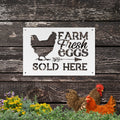 Personalized Metal Chicken Coop Sign - Farm Fresh Eggs