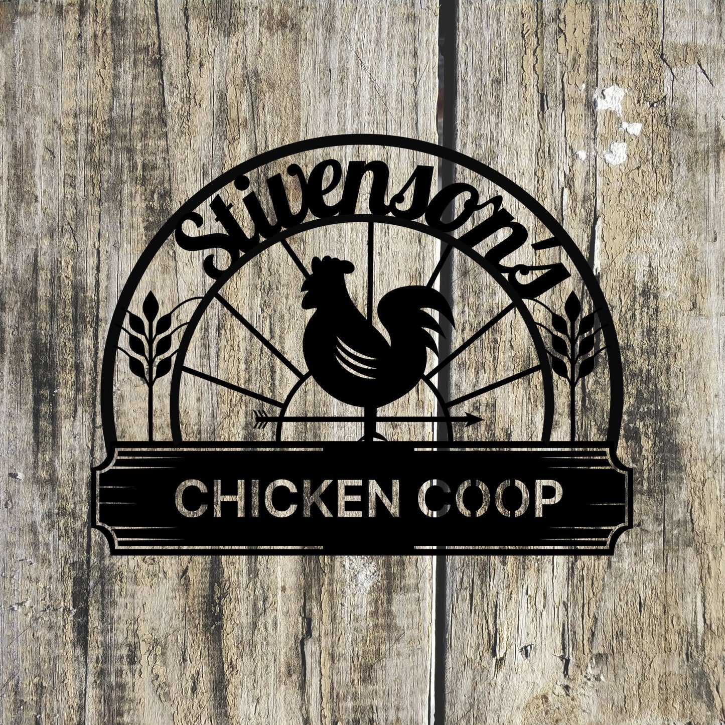 Custom Metal Chicken Coop Sign