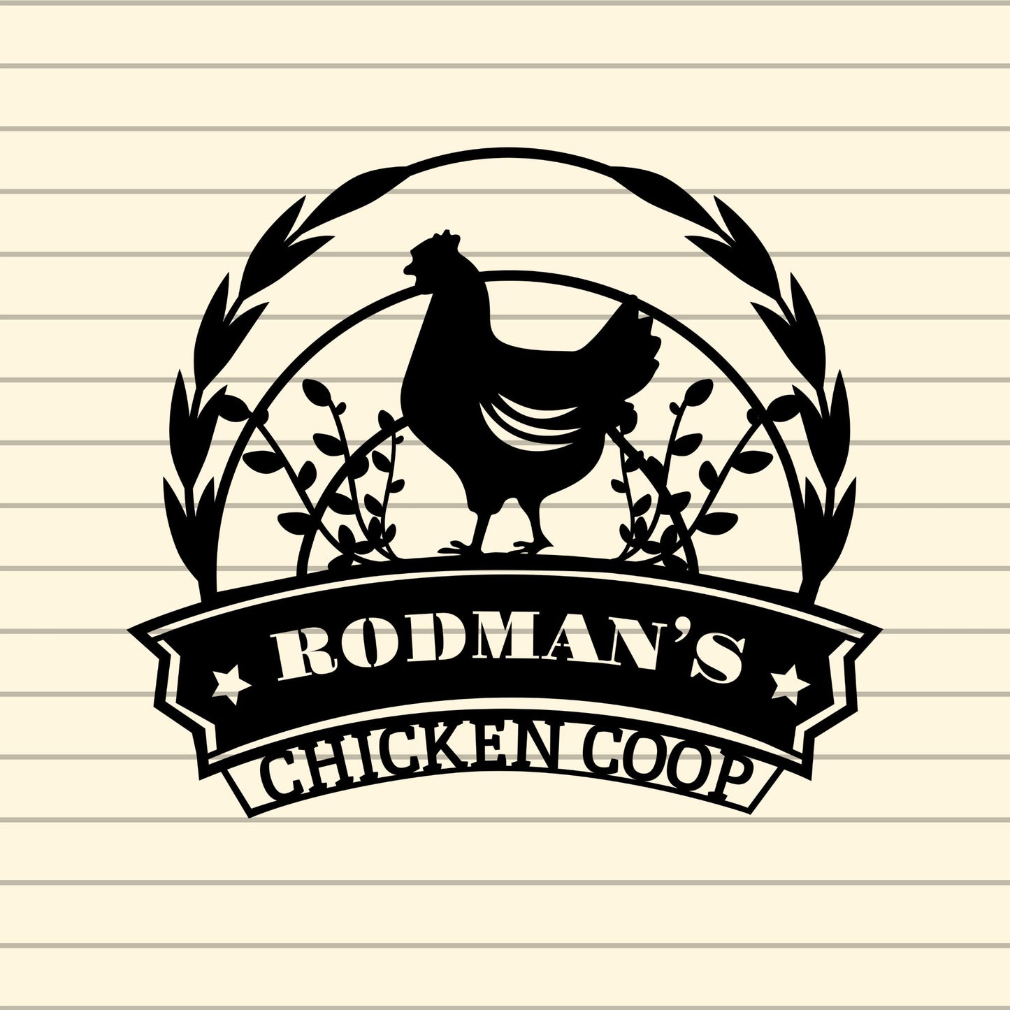 Personalized Metal Chicken Coop Sign