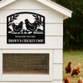 Personalized Metal Chicken Coop Sign - Welcome To The Brown's Chicken Coop