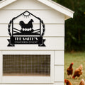 Personalized Metal Chicken Coop Sign -The Smith's Coop