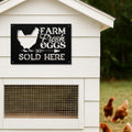 Personalized Metal Chicken Coop Sign - Farm Fresh Eggs