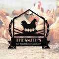 Personalized Metal Chicken Coop Sign -The Smith's Coop
