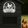 Personalized Metal Chicken Coop Sign - The Rodman's Coop