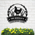 Personalized Metal Chicken Coop Sign - The Rodman's Coop
