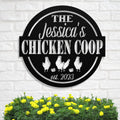 Personalized Metal Chicken Coop Sign - Jessica's Coop #1
