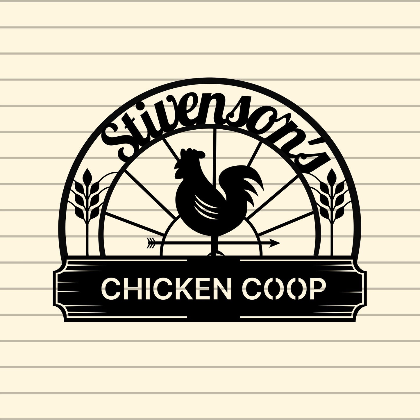 Custom Metal Chicken Coop Sign
