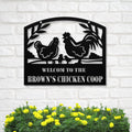 Personalized Metal Chicken Coop Sign - Welcome To The Brown's Chicken Coop