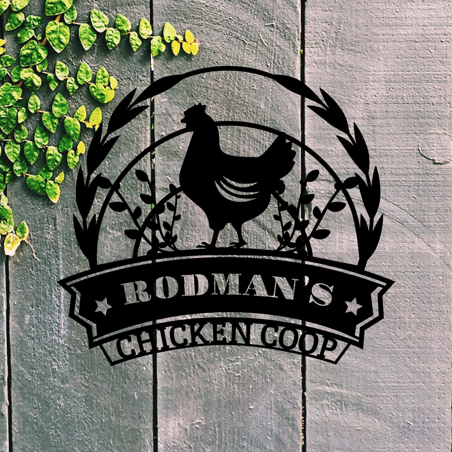 Personalized Metal Chicken Coop Sign